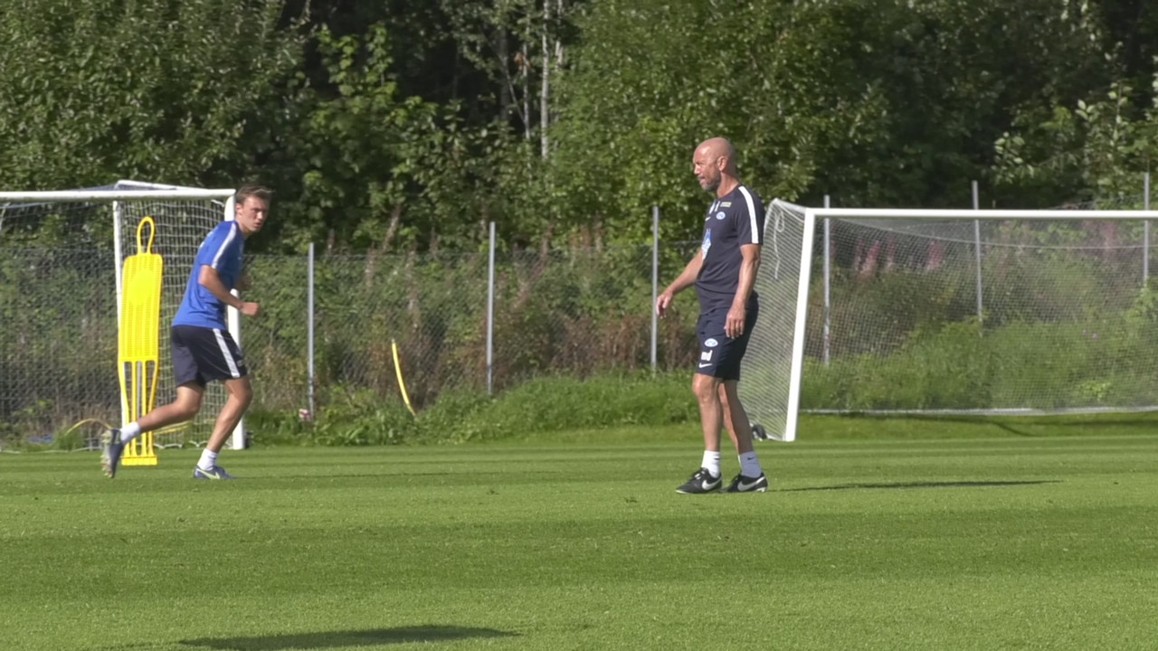 Dempsey før treningskampen mot Djurgården